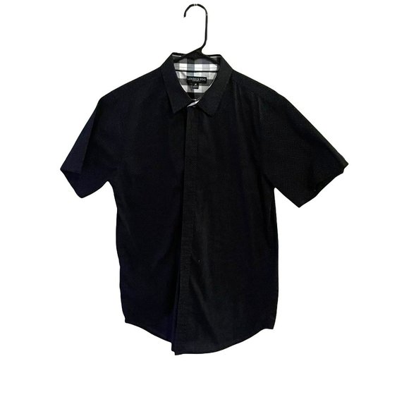 London Fog Other - London Fog Men's Medium Black Short Sleeve Button Down Tiny Polka dots